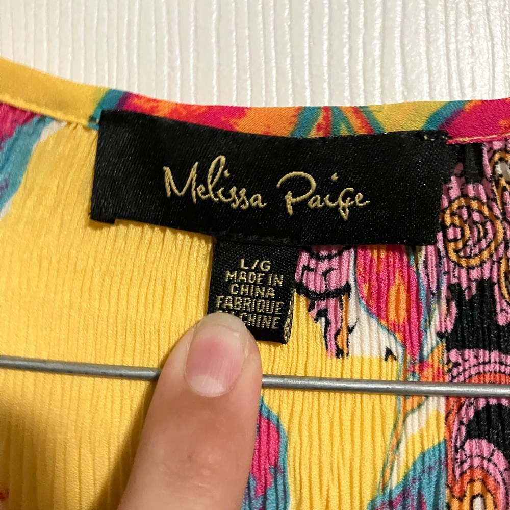 Melissa Paige Multicolor Patchwork Blouse - image 2